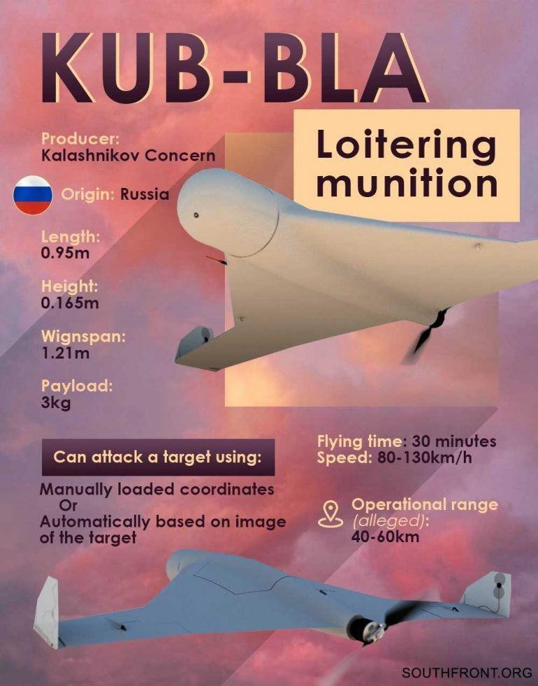 Thông số kỹ thuật của UAV KUB-BLA. Ảnh: Southfront