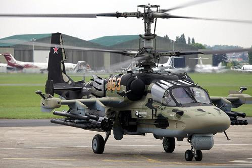 Trực thăng Ka-52 của Nga. Ảnh: Defensenews Trực thăng Ka-52 của Nga. Ảnh: Defensenews