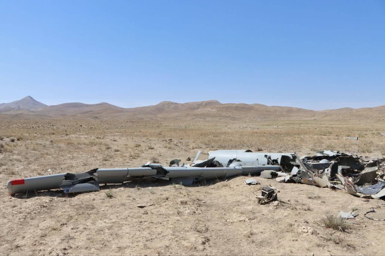 Iran bắn hạ máy bay không người lái tối tân của Israel. Ảnh: Mạng xã hội X