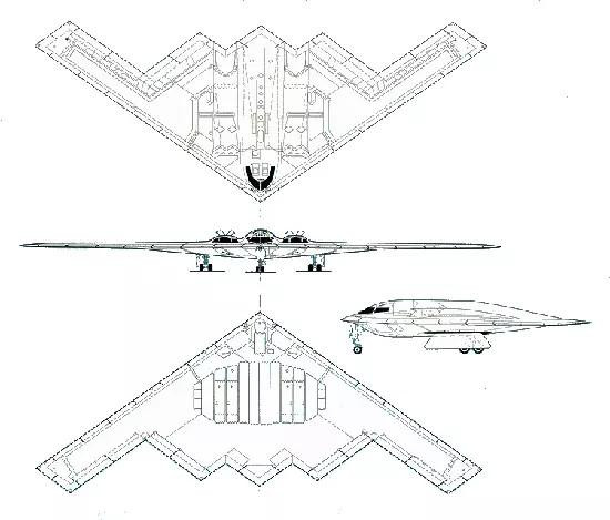 Bản vẽ mô phỏng B-2. Ảnh: genk Bản vẽ mô phỏng B-2. Ảnh: genk