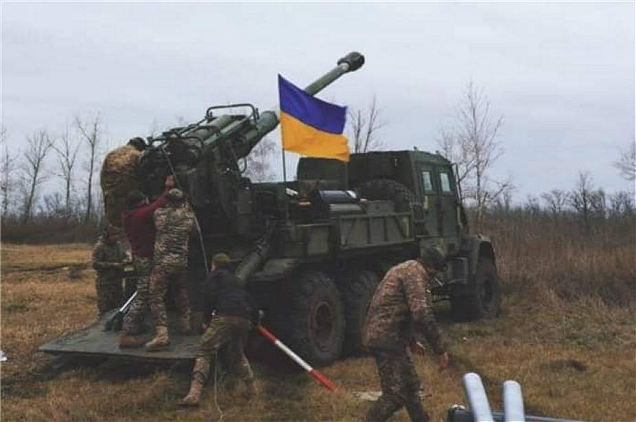 Lựu pháo tự hành 155 mm được các lực lượng vũ trang Ukraine công bố.