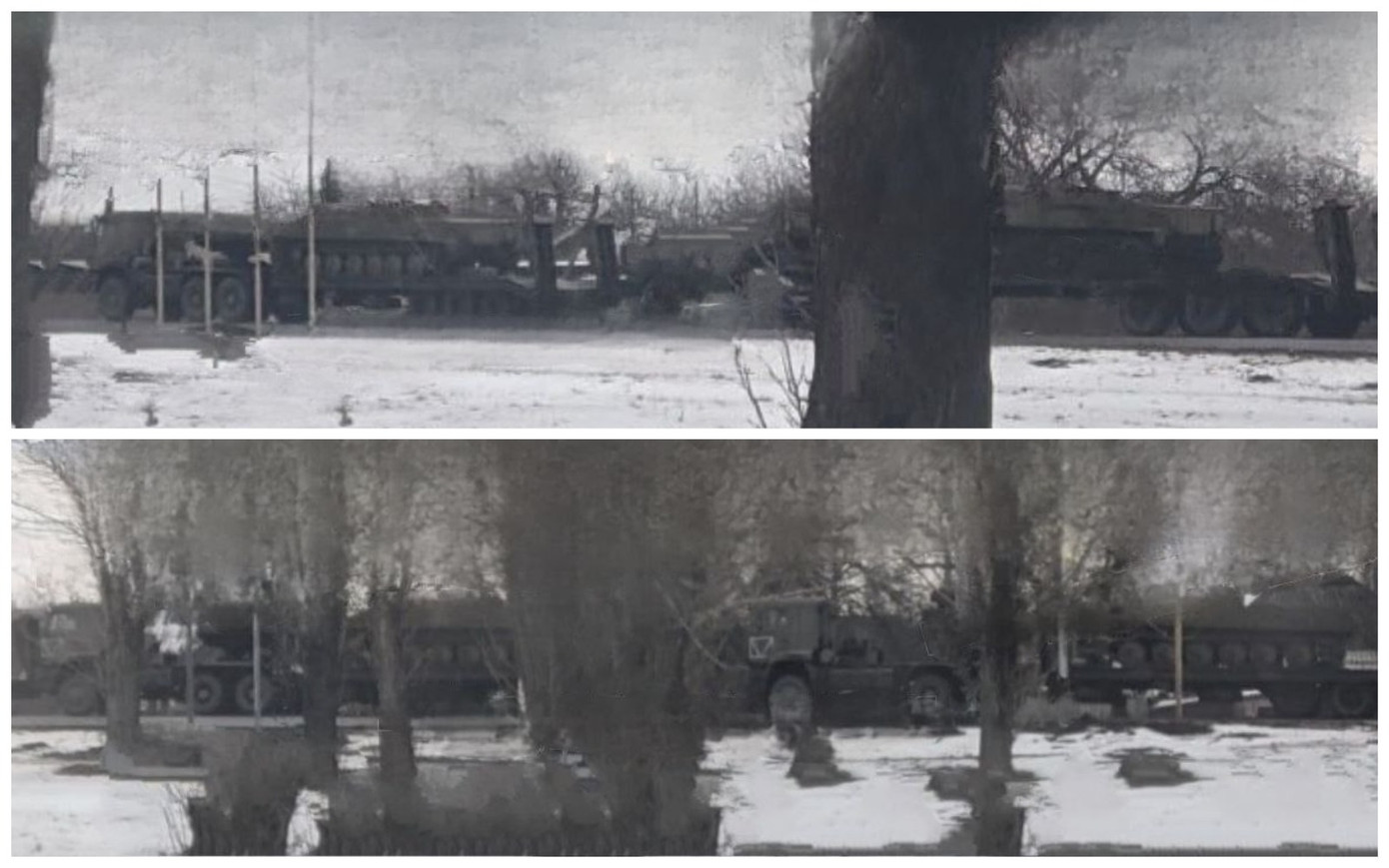 Xe bọc thép chở quân BTR-50P của Nga trong quá trình vận chuyển sang Ukraine.