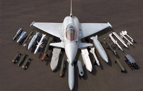Một số vũ khí trang bị cho Eurofighter Typhoon. Ảnh: gateahram