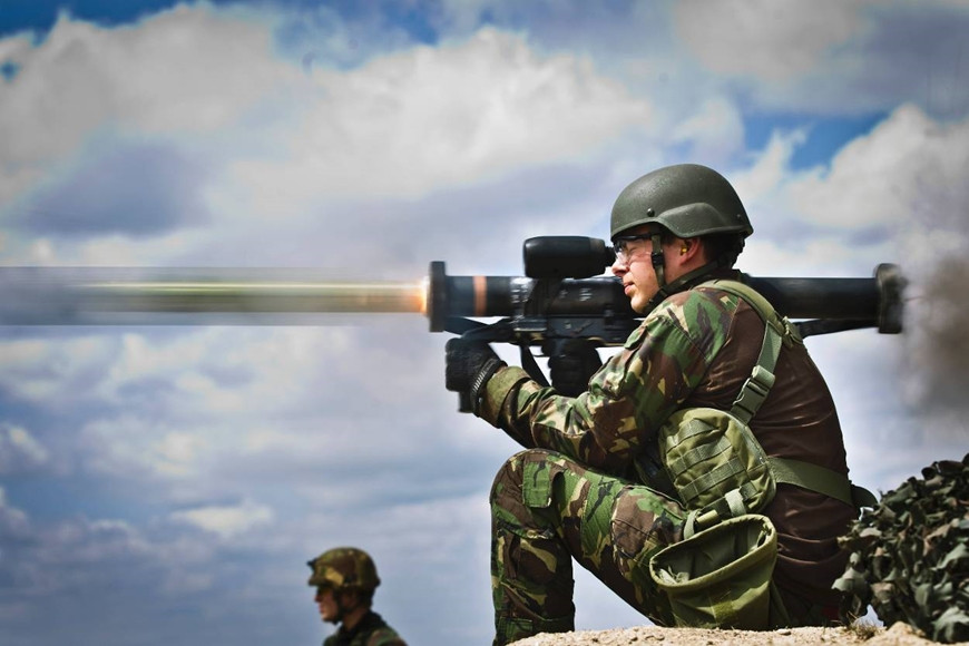 Panzerfaust-3 (Pzf 3) là súng phóng lựu chống tăng cầm tay do tập đoàn vũ khí Dynamit Nobel Defense của Đức phát triển và trang bị cho lực lượng bộ binh. Ảnh: defensie.nl