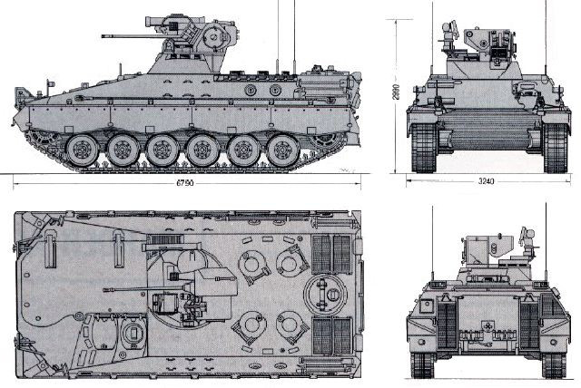 Bản vẽ mô phỏng thiết kế của Marder. Ảnh: Army Recognition
