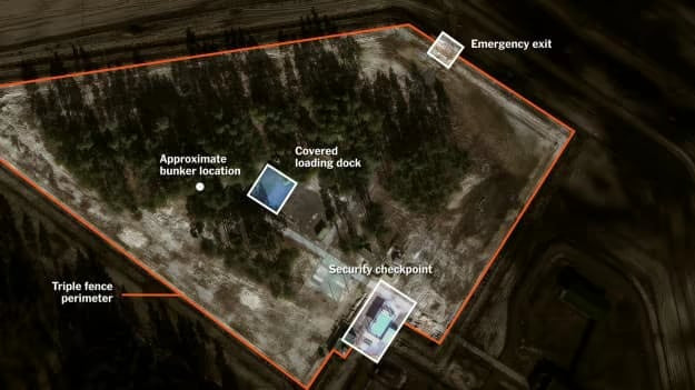 Ảnh vệ tinh được cho là nơi cất giữ vũ khí hạt nhân của Nga ở Belarus. Ảnh vệ tinh được cho là nơi cất giữ vũ khí hạt nhân của Nga ở Belarus.