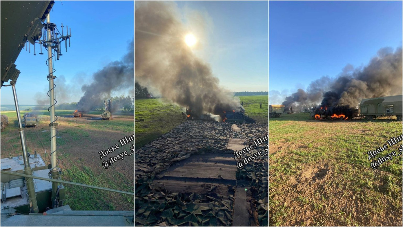 Hệ thống phòng không S-400 của Nga bị phá hủy ở Belgorod.