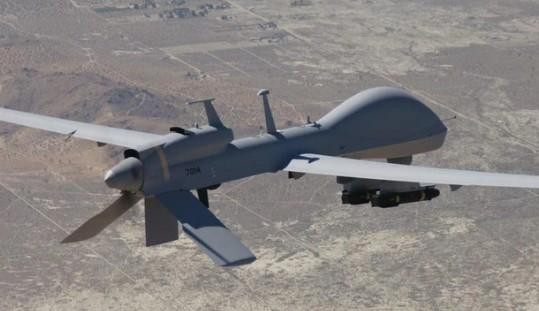 Một chiếc MQ-1C được trang bị tên lửa Hellfire Ảnh: Quân đội Mỹ Một chiếc MQ-1C được trang bị tên lửa Hellfire Ảnh: Quân đội Mỹ