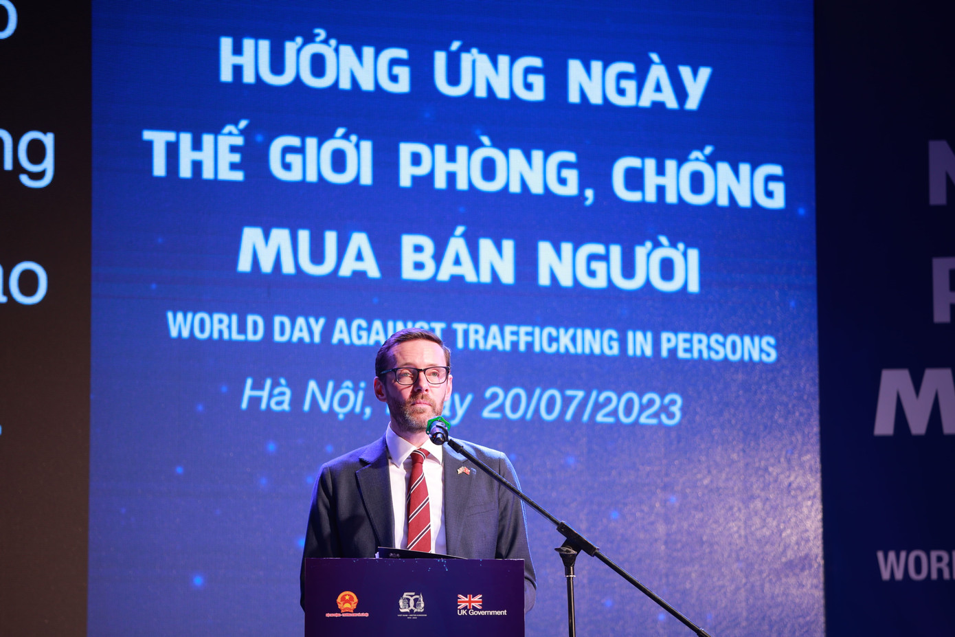 Đại sứ Anh tại Việt Nam Iain Frew phát biểu tại sự kiện.