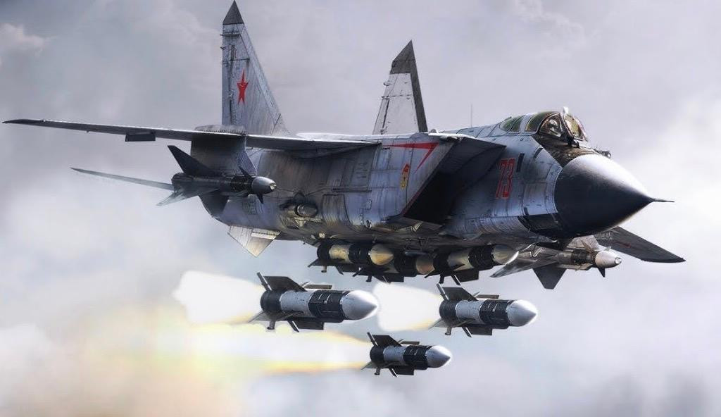 MiG-31 trang bị tên lửa không đối không R-33. Ảnh: military MiG-31 trang bị tên lửa không đối không R-33. Ảnh: military