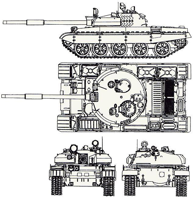 Bản vẽ mô phỏng T-62M. Ảnh: Armyrecognition