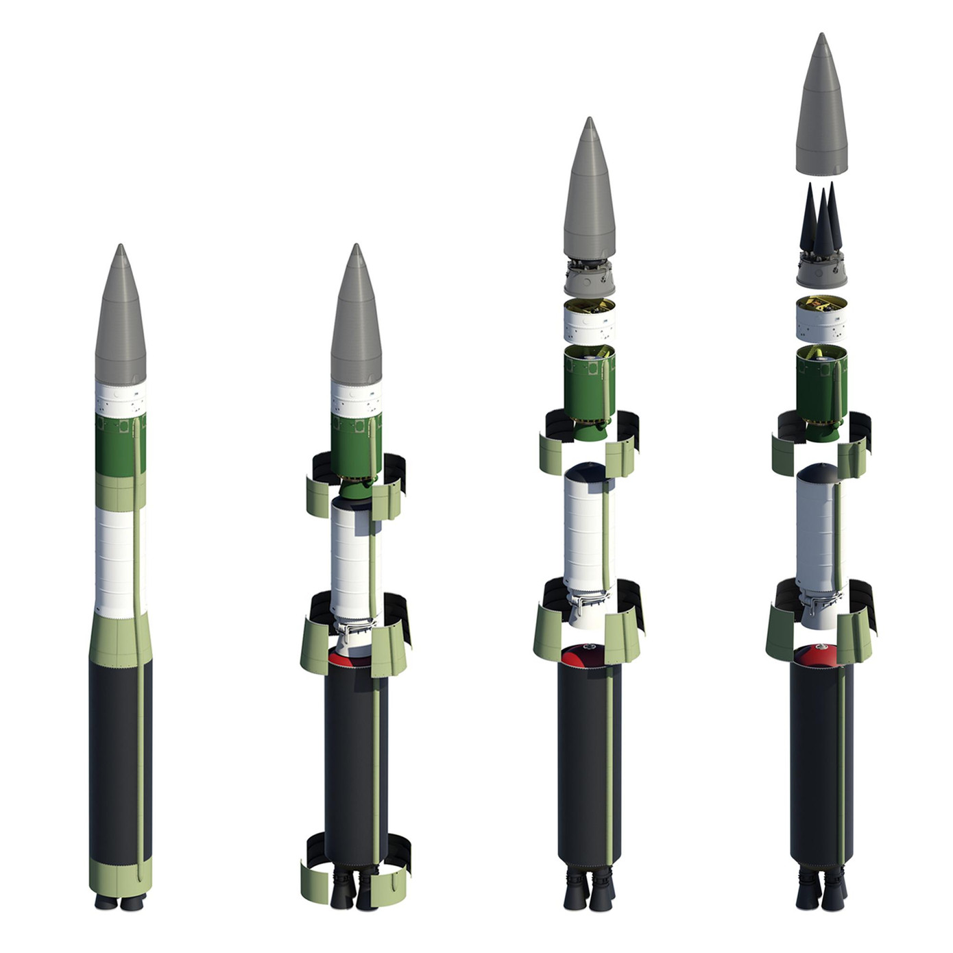 Mô hình 3D ICBM Minuteman III. Ảnh: turbosquid Mô hình 3D ICBM Minuteman III. Ảnh: turbosquid