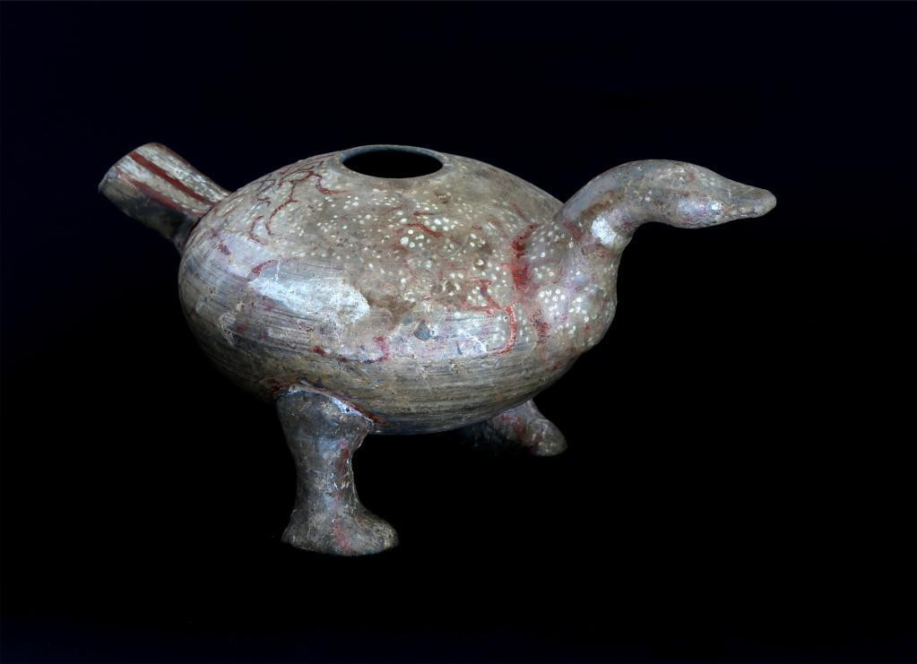 Bức tranh vẽ tượng chim bằng gốm thời Chiến Quốc