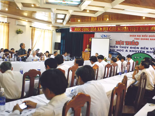 BQL Dự án Thủy điện 3 và Cty Thủy điện Sông Tranh 2 vắng mặt tại hội thảo. Ảnh: Nguyễn Thành . BQL Dự án Thủy điện 3 và Cty Thủy điện Sông Tranh 2 vắng mặt tại hội thảo Ảnh: Nguyễn Thành