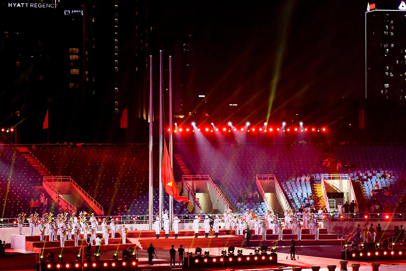 Lễ thượng cờ của đội Nghi thức sẽ xuất hiện ở phần đầu lễ khai mạc. Lễ thượng cờ của đội Nghi thức sẽ xuất hiện ở phần đầu lễ khai mạc.