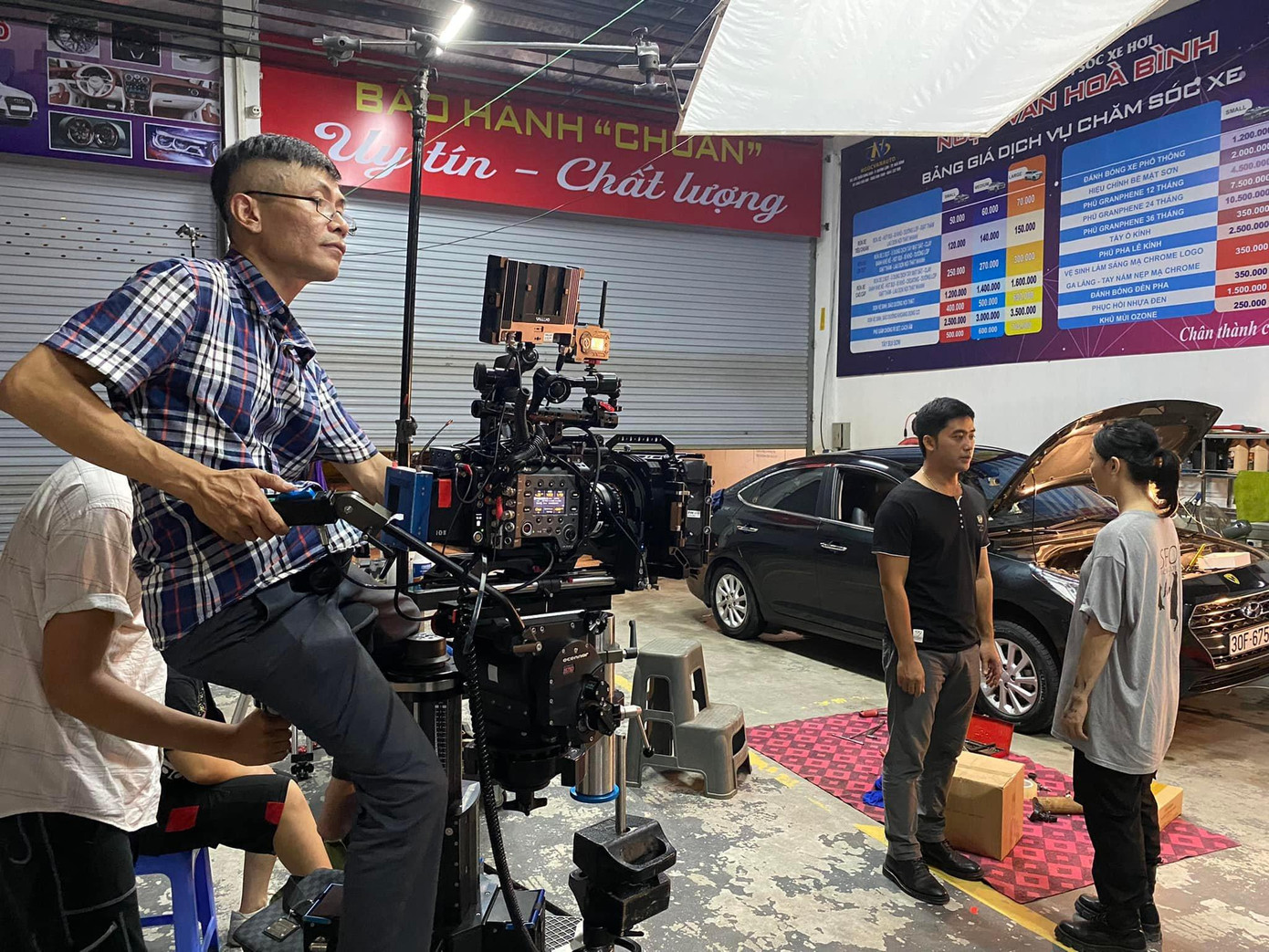 Hậu trường "Năm tháng bên nhau". Ảnh: Bùi Quốc Việt