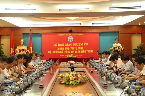 Bàn giao nhiệm vụ Bí thư Ban cán sự Đảng, Bộ trưởng Bộ TT&TT ảnh 1