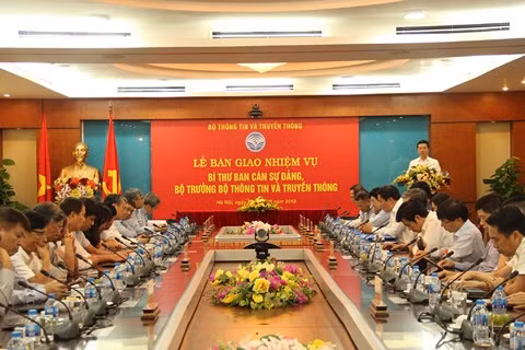 Bàn giao nhiệm vụ Bí thư Ban cán sự Đảng, Bộ trưởng Bộ TT&TT ảnh 1