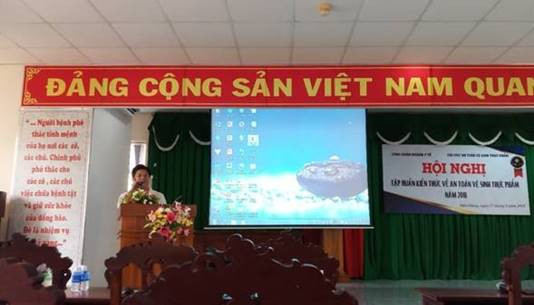 Hậu Giang: Tổ chức hội nghị tập huấn về ATVSTP năm 2018 ảnh 1