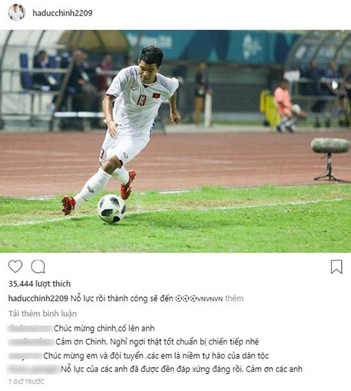 Trang cá nhân cầu thủ Olympic ngập lời chúc mừng chiến thắng ảnh 4