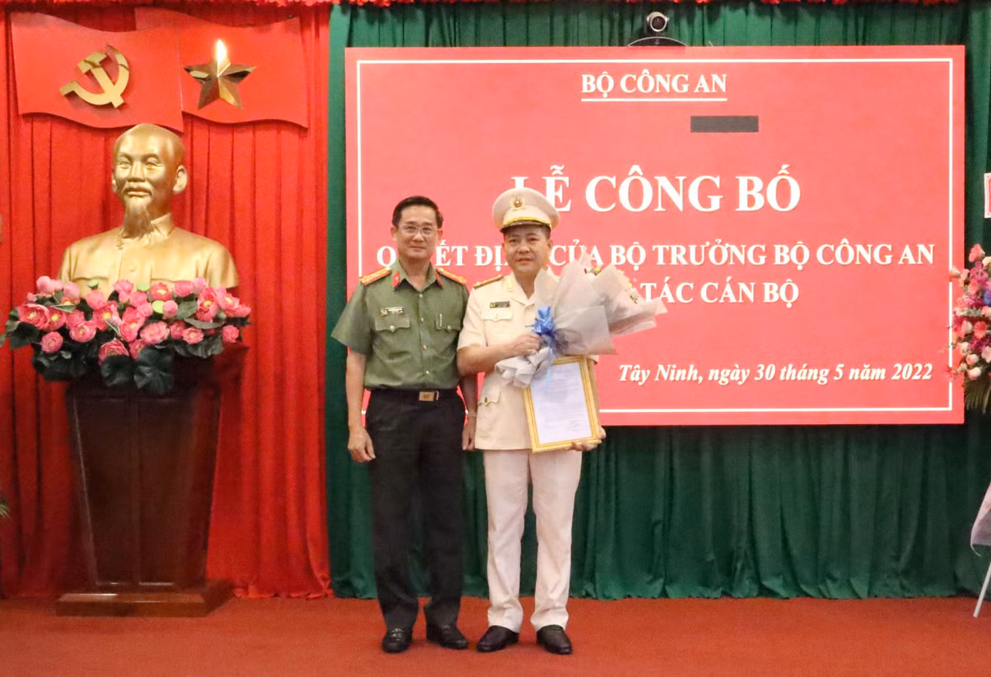 Thượng tá Nguyễn Quốc Toàn được bổ nhiệm làm Phó Giám đốc Công an tỉnh Tây Ninh kể từ ngày 1/6.