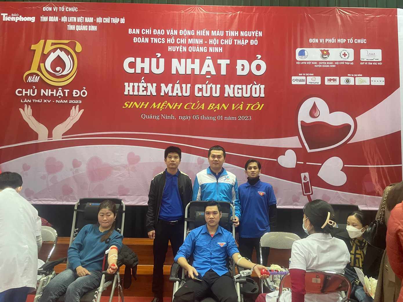 Chương trình hiến máu tại huyện Quảng Ninh tỉnh Quảng Bình do báo Tiền Phong chủ trì tổ chức