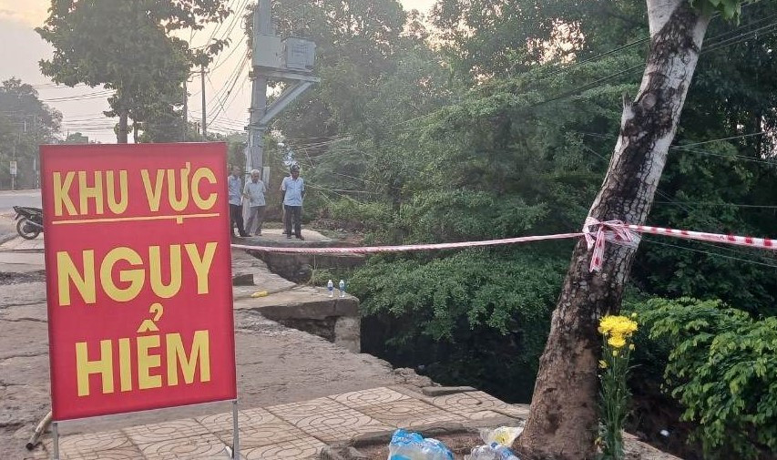 Khu vực người phụ nữ bị nước cuốn trôi Khu vực người phụ nữ bị nước cuốn trôi