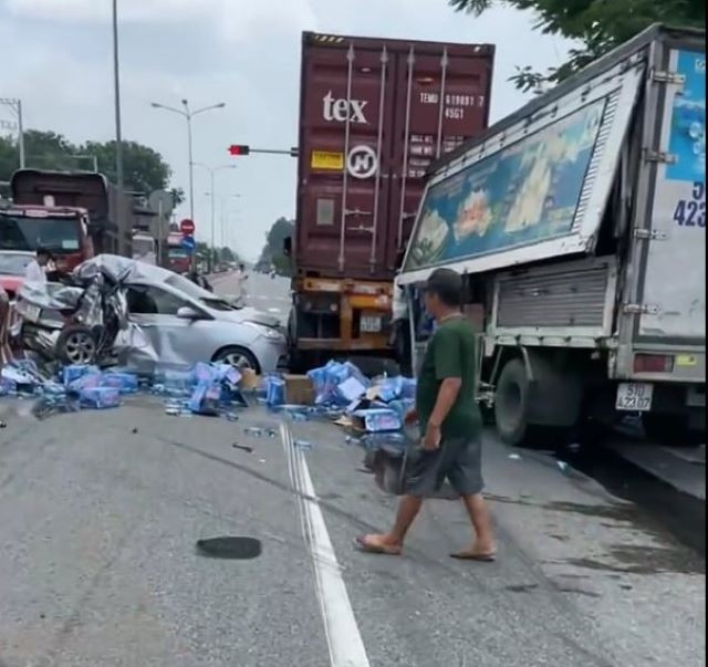 Hiện trường vụ tai nạn.