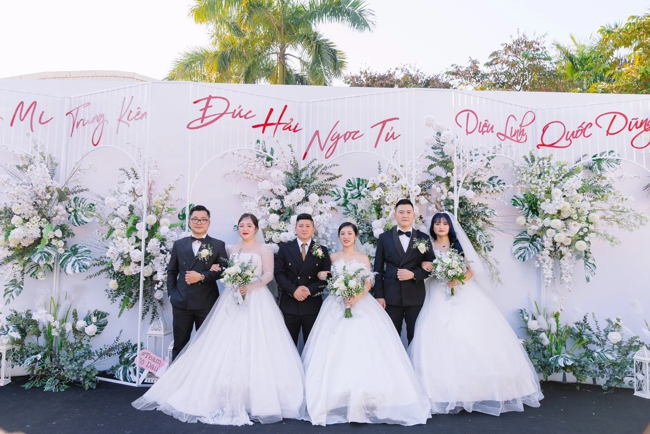 Ba cặp đôi cô dâu chú rể đang gây sốt cộng đồng mạng (Ảnh: NVCC).