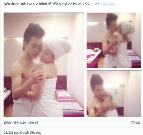 Chiêu tung ảnh nóng của một cặp đôi trẻ