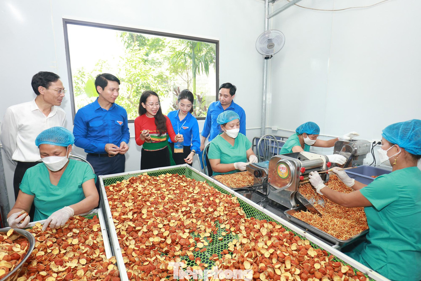 Anh Nguyễn Ngọc Lương thăm mô hình khởi nghiệp của sản xuất trà quýt Hoi. Ảnh: Như Ý Anh Nguyễn Ngọc Lương thăm mô hình khởi nghiệp của sản xuất trà quýt Hoi. Ảnh: Như Ý