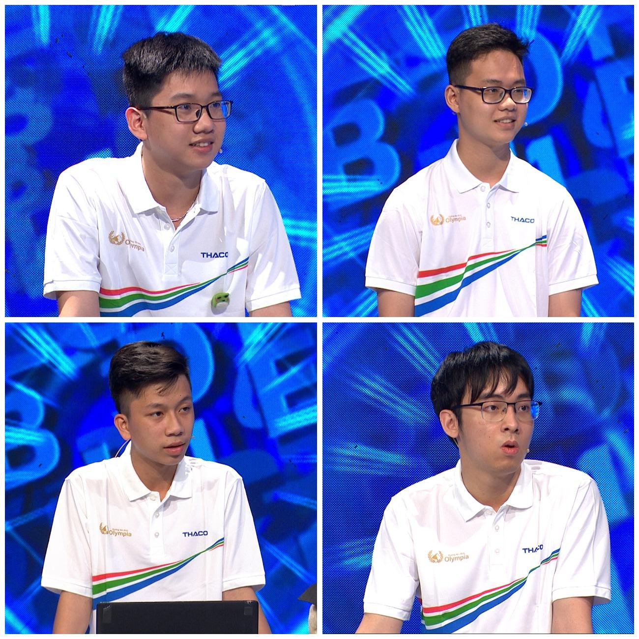 Bốn thí sinh tranh tài trận thi tuần 3 tháng 2 quý III. Ảnh: FBCT