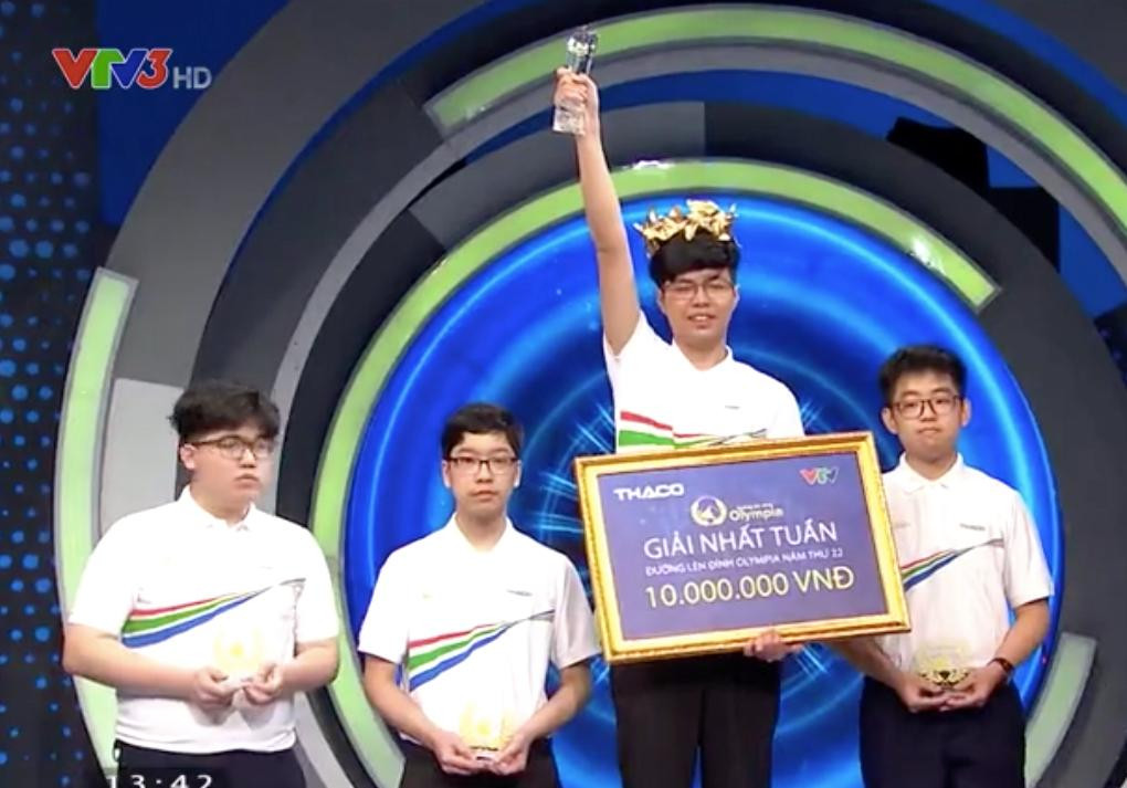 Nguyên Khôi ẵm vòng nguyệt quế cuộc thi tuần đầu tiên tháng 2 quý III Đường lên đỉnh Olympia 22 Nguyên Khôi ẵm vòng nguyệt quế cuộc thi tuần đầu tiên tháng 2 quý III Đường lên đỉnh Olympia 22