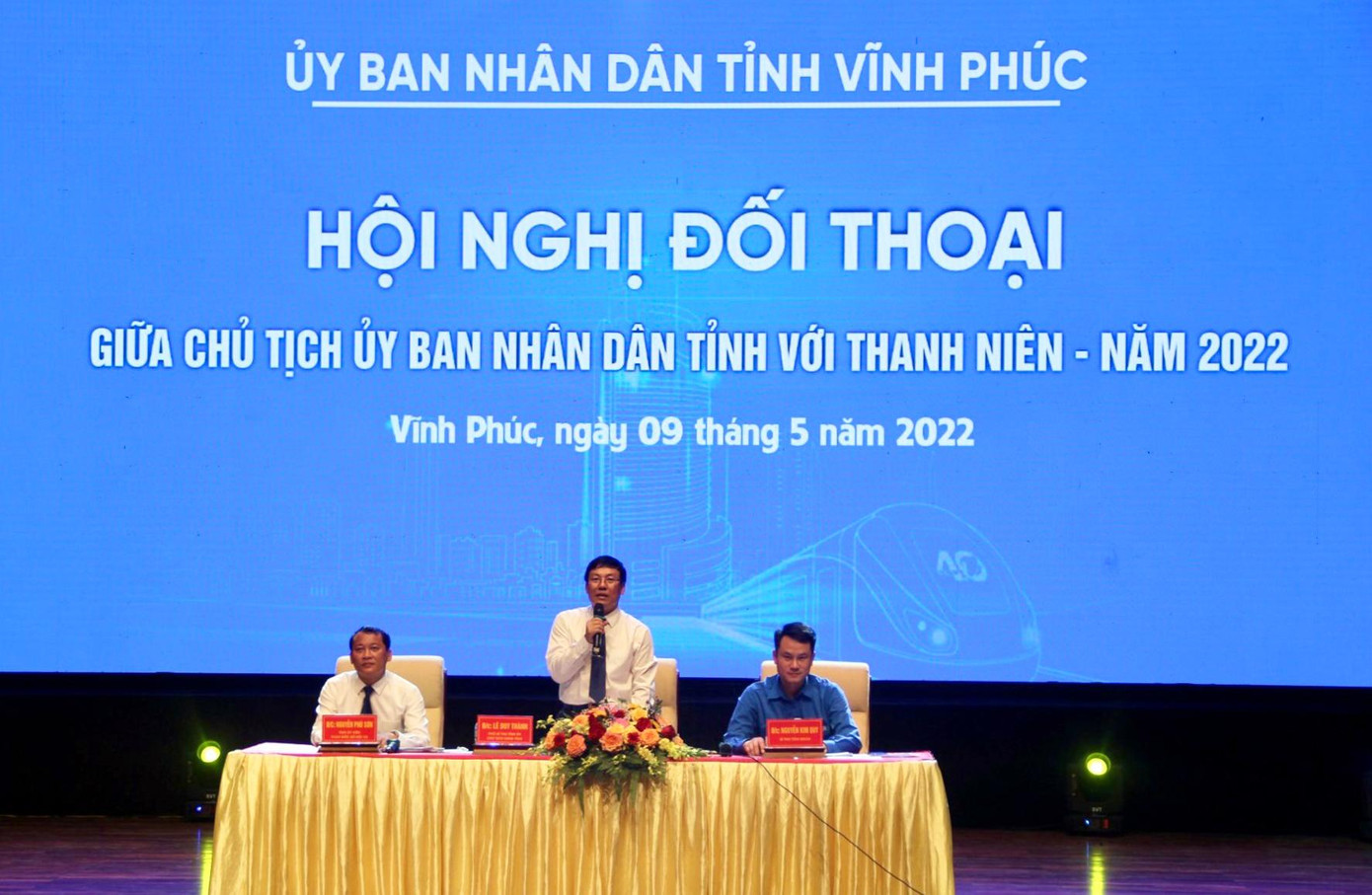 Hội nghị đối thoại giữa thanh niên Vĩnh Phúc với lãnh đạo tỉnh. Ảnh: BTC Hội nghị đối thoại giữa thanh niên Vĩnh Phúc với lãnh đạo tỉnh. Ảnh: BTC