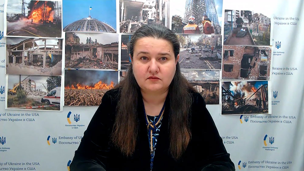 Bà Oksana Markarova - Đại sứ Ukraine tại Mỹ. Ảnh: CNN.