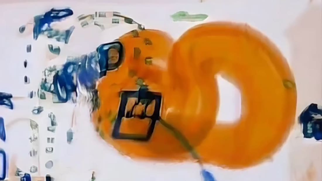 Con trăn boa dài 1,2m nằm cuộn tròn trong hành lý được hiển thị trên màn hình máy soi chiếu X-quang. Ảnh: TSA. Con trăn boa dài 1,2m nằm cuộn tròn trong hành lý được hiển thị trên màn hình máy soi chiếu X-quang. Ảnh: TSA.