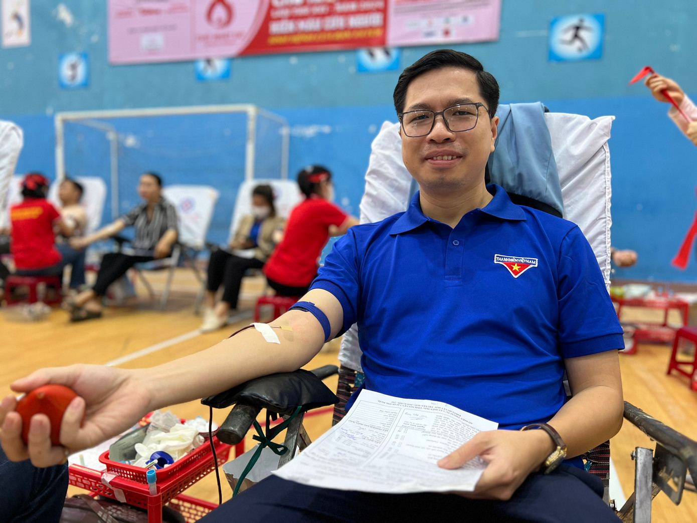 Được biết, đây là lần đầu tiên báo Tiền Phong phối hợp tổ chức ngày hội hiến máu Chủ Nhật Đỏ tại tỉnh Quảng Ngãi.