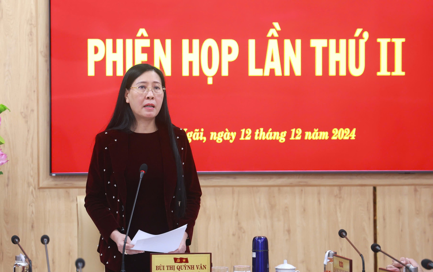 Bí thư Tỉnh ủy Quảng Ngãi Bùi Thị Quỳnh Vân.