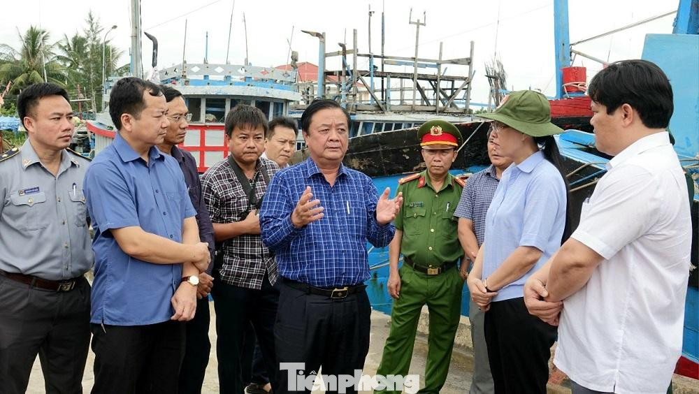 Bộ trưởng Bộ NN&PTNT Lê Minh Hoan kiểm tra công tác ứng phó bão Noru (bão số 4) tại cảng neo trú tàu thuyền Tịnh Hòa (TP Quảng Ngãi, tỉnh Quảng Ngãi). Bộ trưởng Bộ NN&PTNT Lê Minh Hoan kiểm tra công tác ứng phó bão Noru (bão số 4) tại cảng neo trú tàu thuyền Tịnh Hòa (TP Quảng Ngãi, tỉnh Quảng Ngãi).