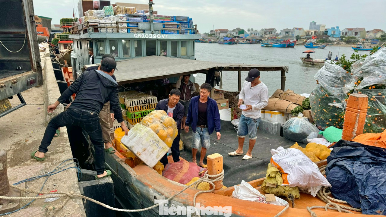 Những ngày này, tại cảng Sa Kỳ (xã Bình Châu, huyện Bình Sơn, tỉnh Quảng Ngãi) từ trên bờ xuống bến cảng, không khí tấp nập, nhộn nhịp hơn so với mọi ngày.