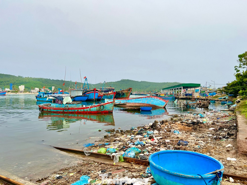 Bà Ngô Thị Thoa (trú phường Phổ Thạnh, thị xã Đức Phổ) cho biết, ngoài những xác tàu, thì tình trạng xả rác của người dân nơi đây cũng là một vấn nạn nhức nhối. (Ảnh: Nguyễn Ngọc)