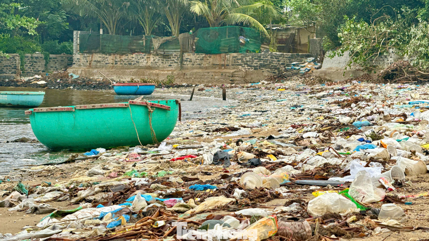 Một số đoạn, rác chất thành từng đống, bốc mùi hôi thối nồng nặc, khiến nhiều hộ dân sinh sống sát bờ biển ám ảnh, kinh hãi. Ảnh: Nguyễn Ngọc