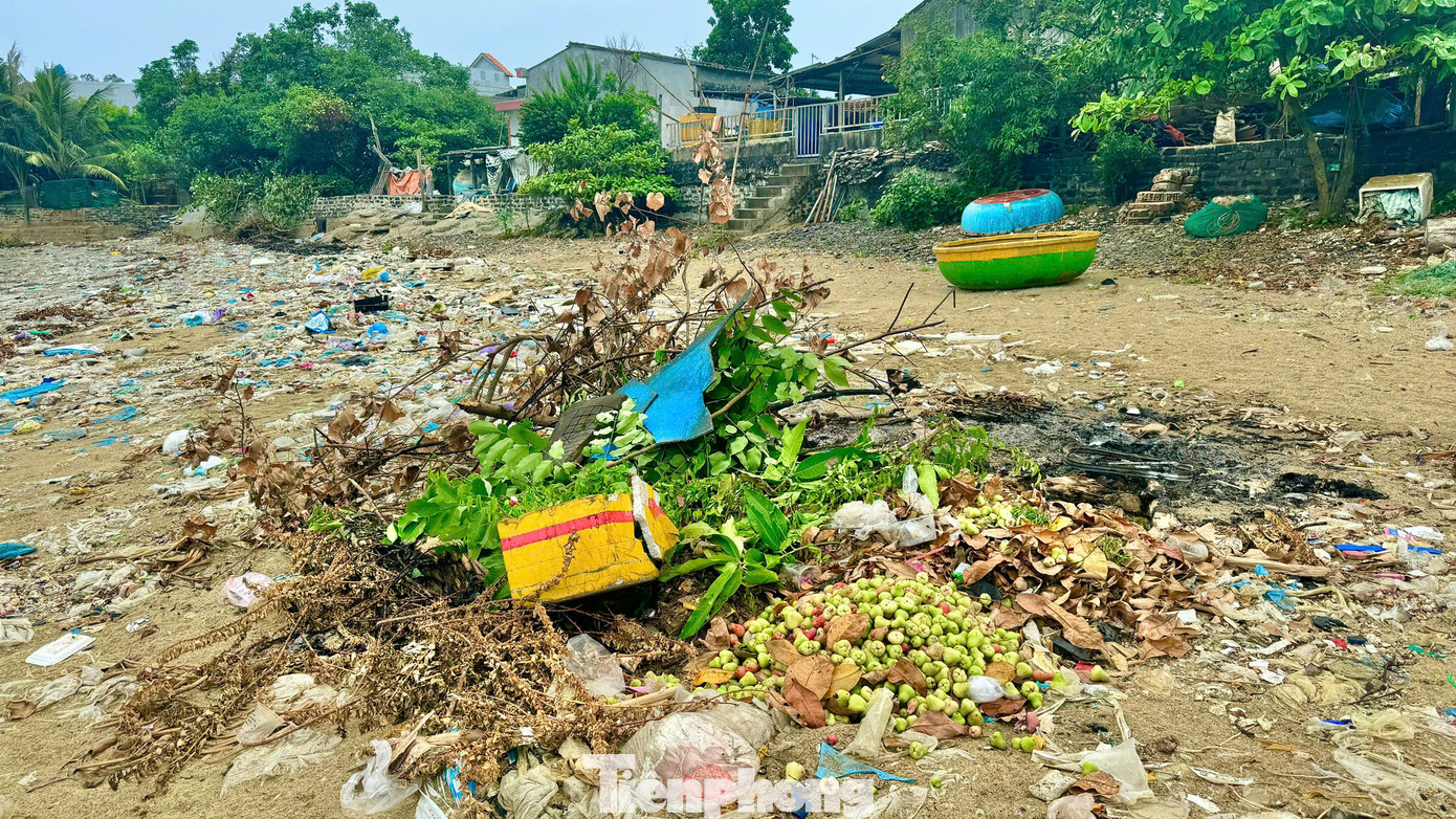 “Số lượng rác thải tấp về bờ biển An Vĩnh nhiều vô kể. Người dân đã nhiều lần tổ chức ra quân dọn dẹp nhưng đâu lại vào đấy”, ông Nguyễn Văn Chương (trú thôn An Vĩnh, xã Tịnh Kỳ) nói. Ảnh: Nguyễn Ngọc