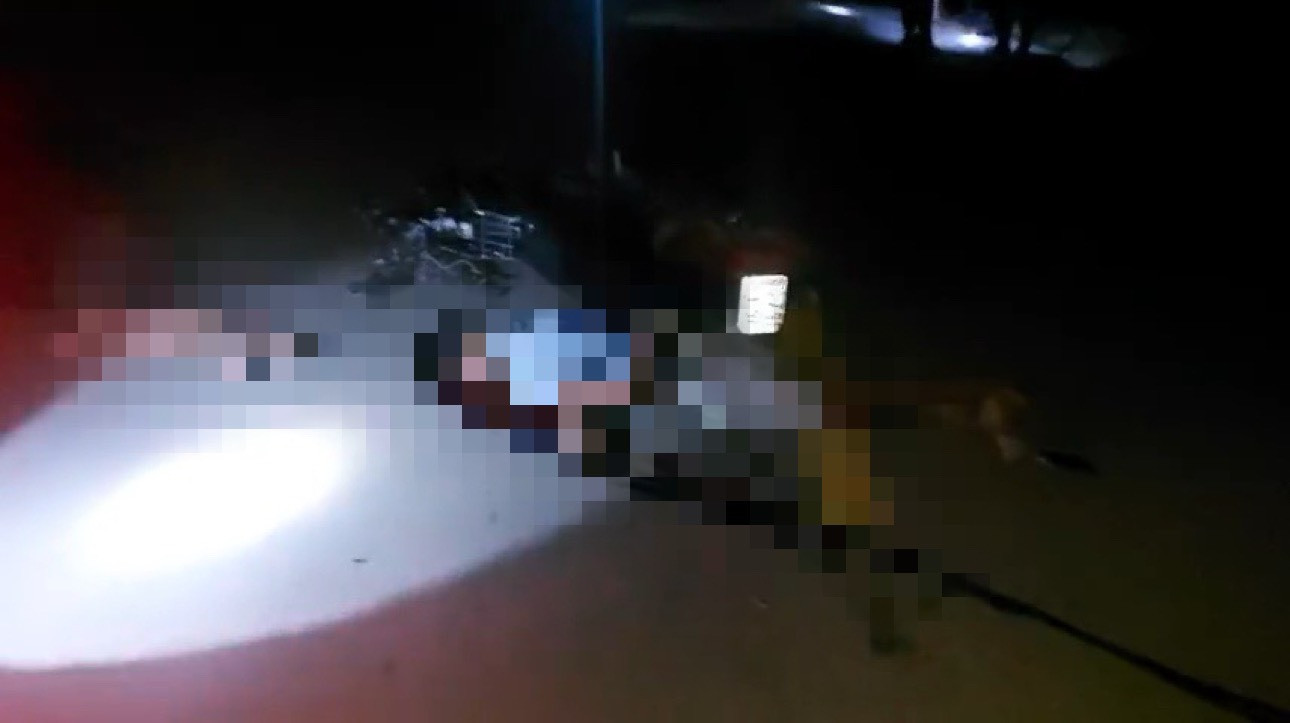 Hiện trường vụ tai nạn.