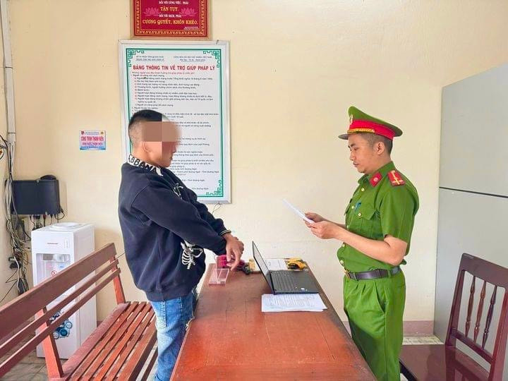 Bị can V.N.T. tại cơ quan công an. Ảnh: CACC Bị can V.N.T. tại cơ quan công an. Ảnh: CACC