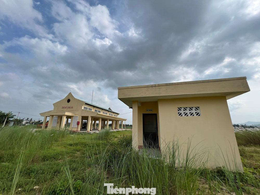 Khu chợ chưa từng được vận hành, khai thác, cây cỏ mọc um tùm.