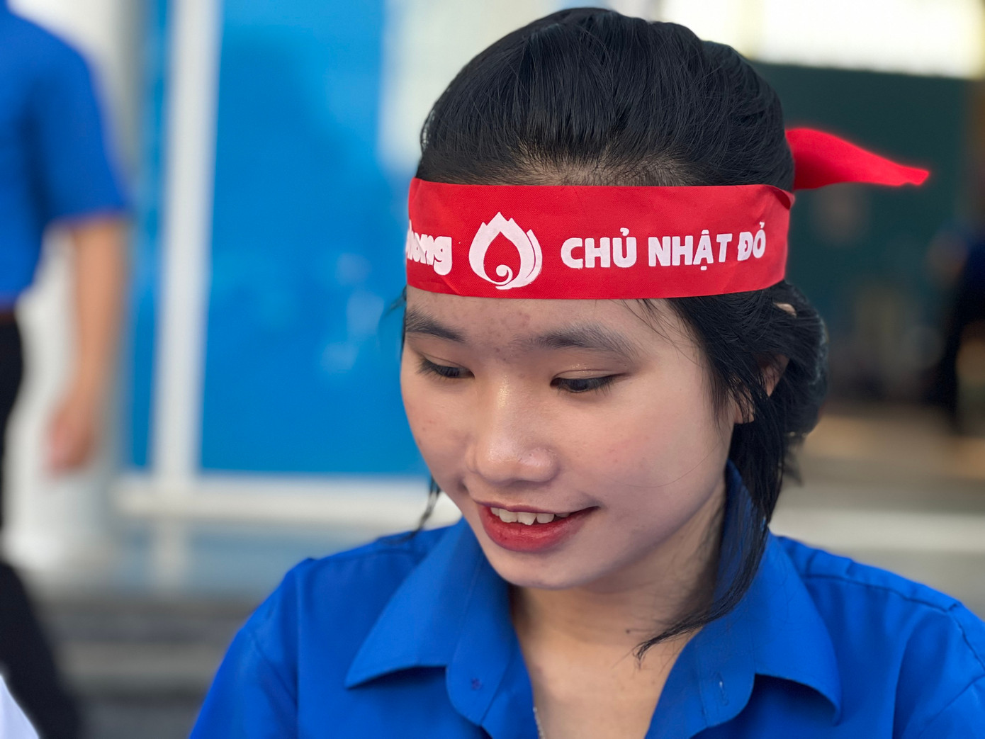 Các tình nguyện viên tại ngày hội Chủ Nhật Đỏ.