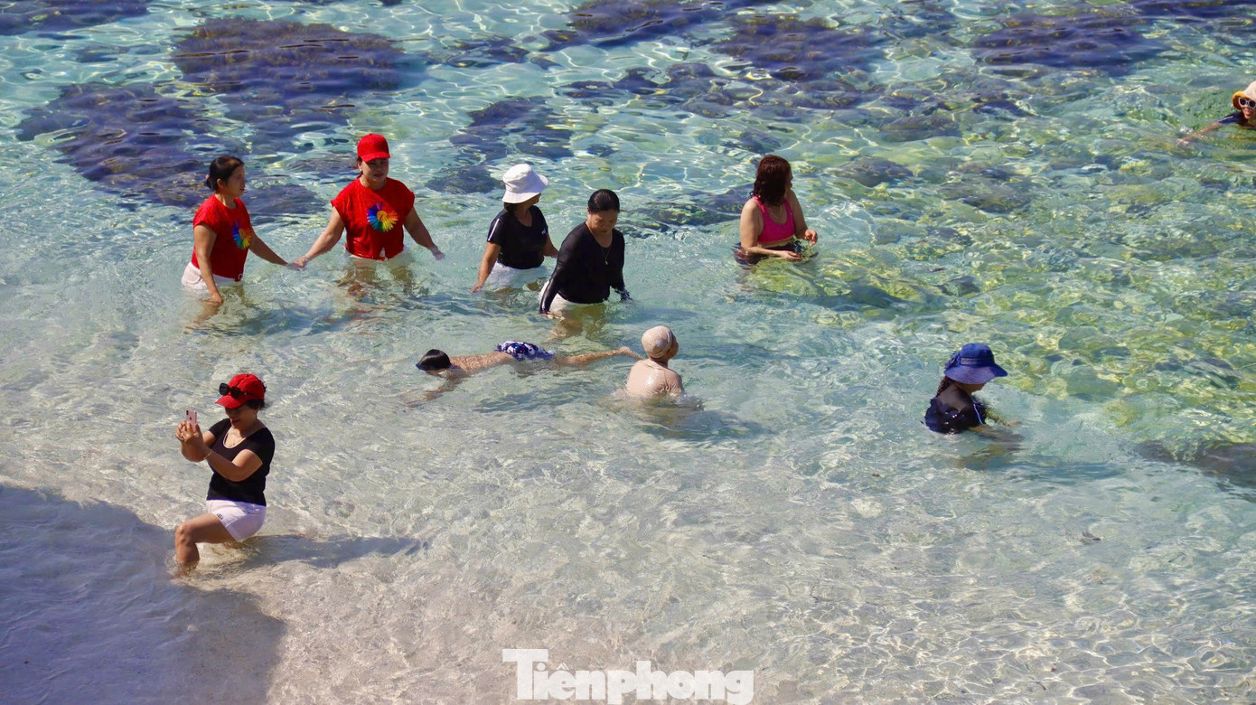 Nhiều năm qua, đảo Bé là điểm đến ưa thích của nhiều du khách trong nước. Mỗi năm, đảo Bé đón khoảng 60.000 lượt khách. Ảnh: Nguyễn Ngọc.