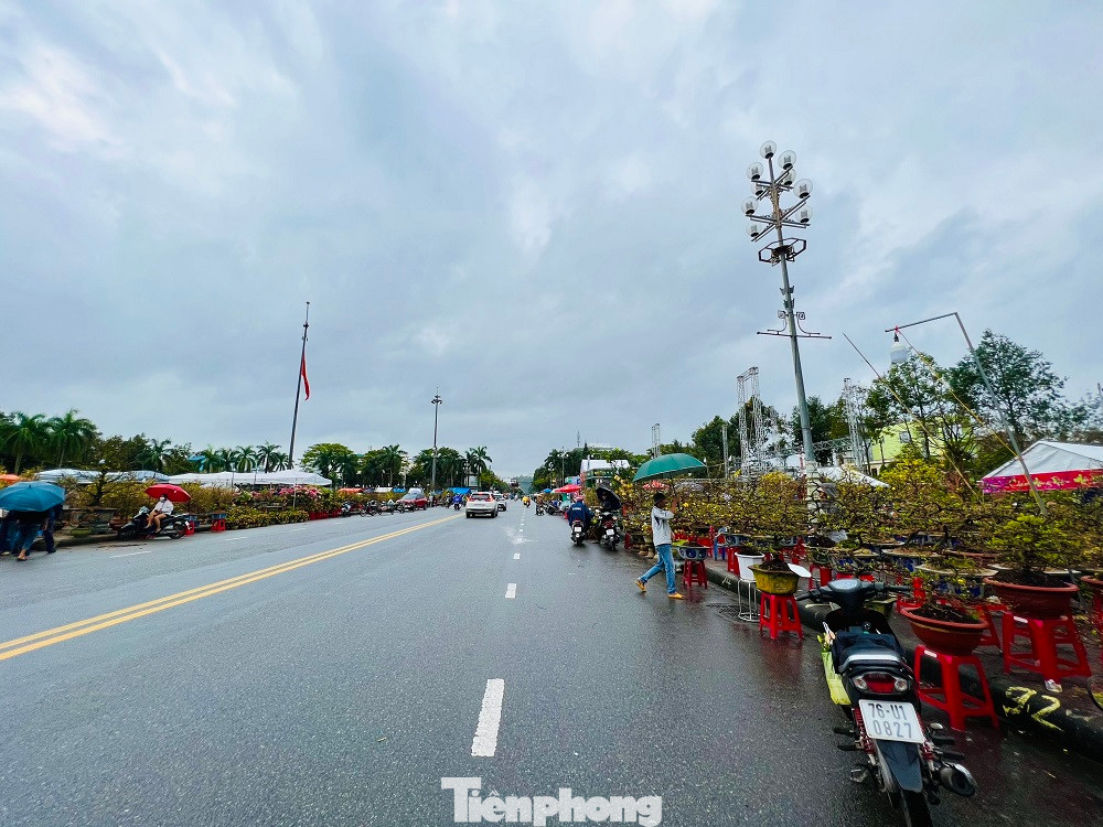 Chợ hoa Tết ở Quảng Ngãi tập trung hàng trăm tiểu thương ở Quảng Ngãi, Bình Định, Quảng Nam... Khoảng từ 18 tháng Chạp, họ bắt đầu dựng lều bạt để ăn ở, thuận lợi cho việc buôn bán.