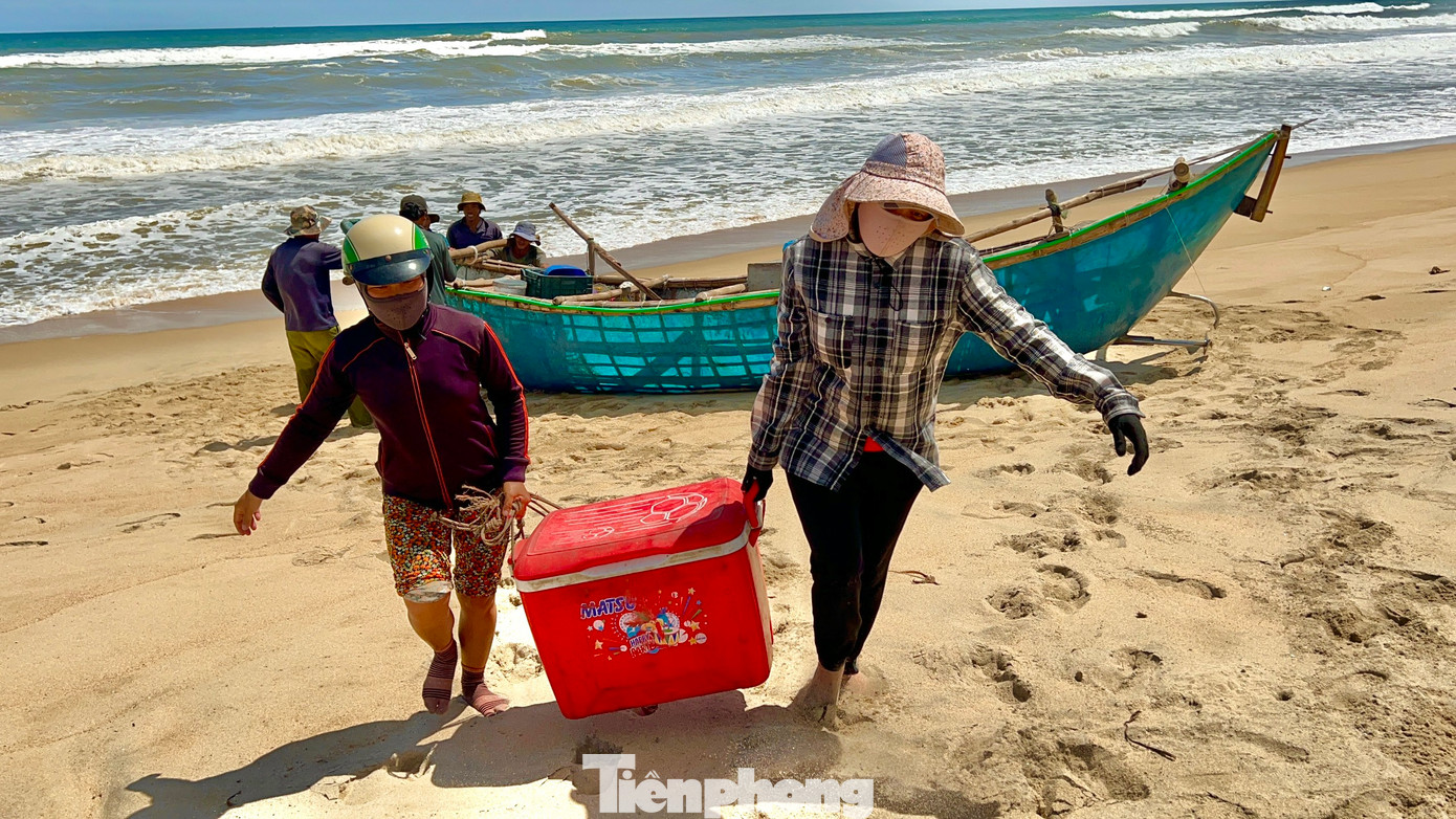 “Bên cạnh đó, thời gian đánh bắt ngắn nên hải sản vẫn còn tươi sống, bán được giá cao hơn những ngày bình thường”, ngư dân Bình nói.